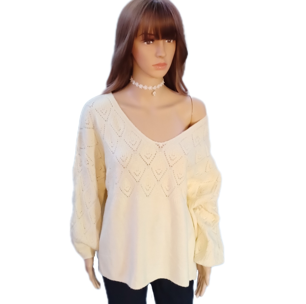 NEW!Cozy casuals oversized M/L or S/M balloon sleeve  sweaters
